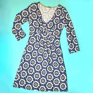 Boden dress - pretty blue mosaic pattern